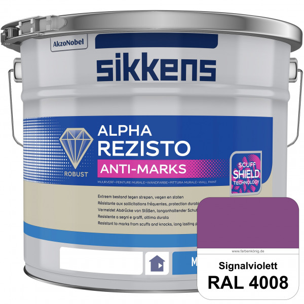 Alpha Rezisto Anti-Marks (RAL 4008 Signalviolett) Extrem widerstandsfähige Innenwandfarbe