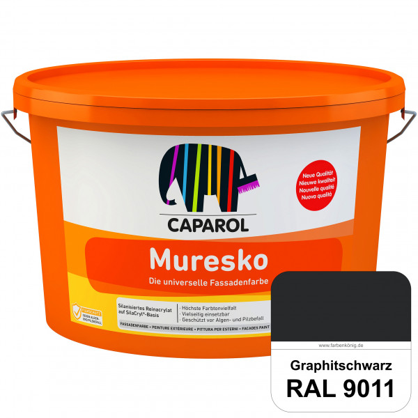 Muresko (RAL 9011 Graphitschwarz) Silanisierte Reinacrylat-Fassadenfarbe auf SilaCryl®-Basis