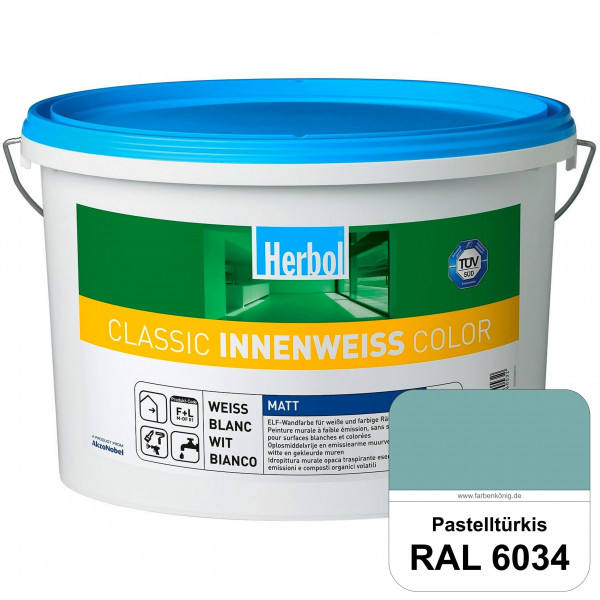 Classic Innenweiss Color (RAL 6034 Pastelltürkis) Hochwertige Renovierungsfarbe