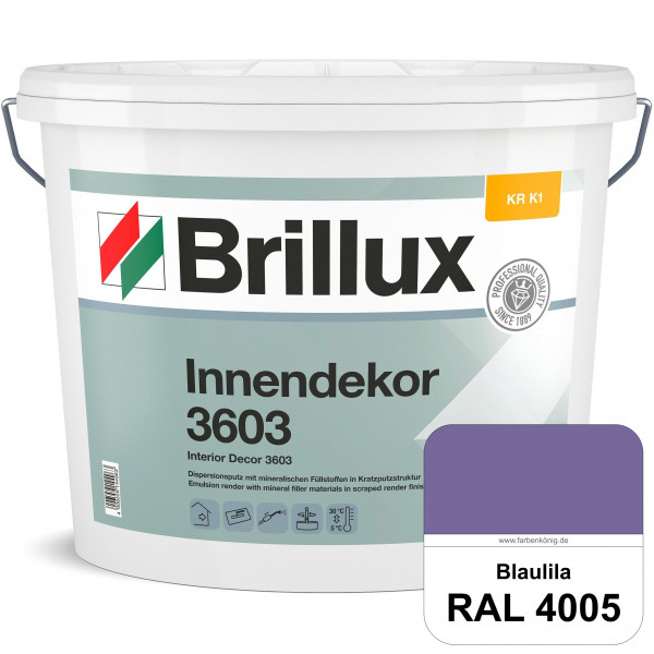 Innendekor ELF KR-K1 3603 (RAL 4005 Blaulila) Kratzputz nach zur Erzielung dekorativer und strapazie