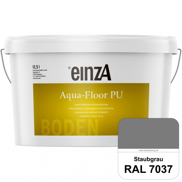 einzA Aqua-Floor PU (RAL 7037 Staubgrau) seidenglänzender Acryl-PU-Bodenbeschichtung