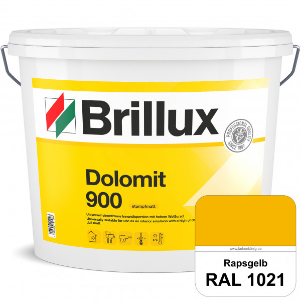 Dolomit 900 (RAL 1021 Rapsgelb) stumpfmatte Innen-Dispersionsfarbe mit gutem Deckvermögen