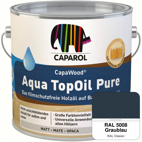 CapaWood® AquaTopOil Pure (RAL 5008 Graublau) - ersetzt CapaGreen Holz-Öl Aqua