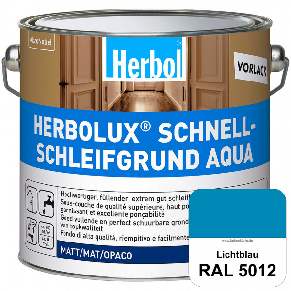 Schnellschleifgrund Aqua (RAL 5012 Lichtblau) wasserverdünnbarer Vorlack mit hervorragender Schleifb