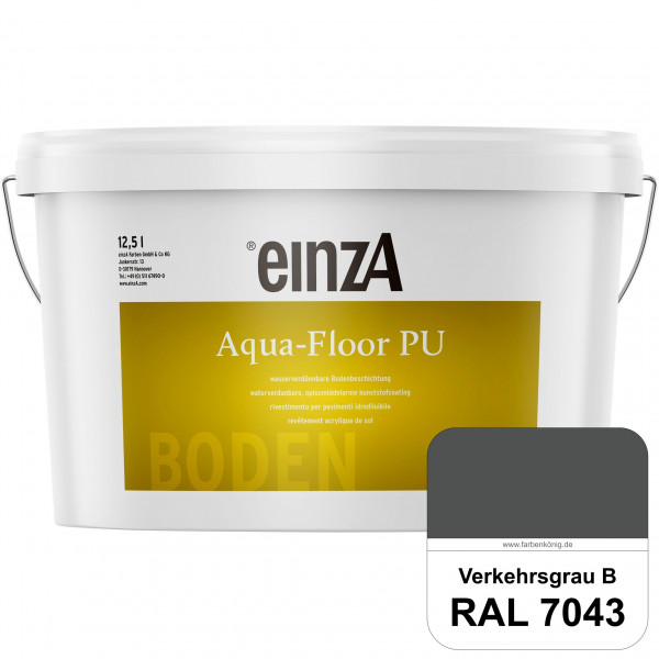 einzA Aqua-Floor PU (RAL 7043 Verkehrsgrau B) seidenglänzender Acryl-PU-Bodenbeschichtung