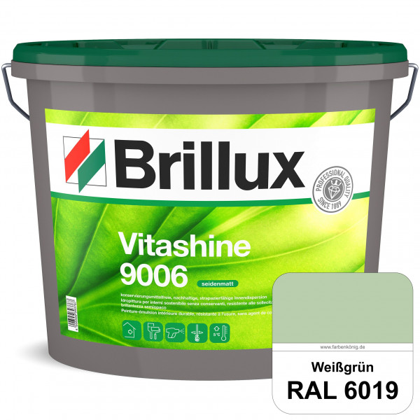 Vitashine 9006 (RAL 6019 Weißgrün) hochwertige konservierungsmittelfreie und seidenmatte Innendisper