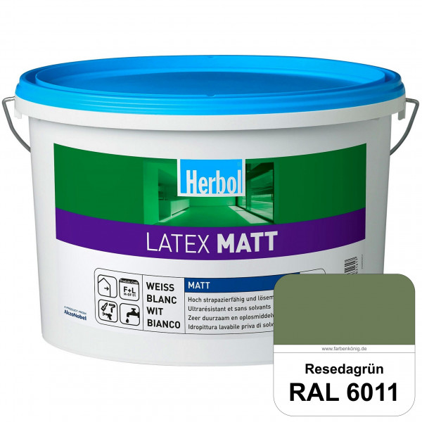 Latex Matt (RAL 6011 Resedagrün) Matte Latexfarbe mit hoher Strapazierfähigkeit