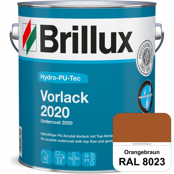 Hydro-PU-Tec Vorlack 2020 (RAL 8023 Orangebraun) hochwertiger Vorlack für grundierte bzw. gespachtel