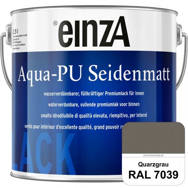 einzA Aqua-PU seidenmatt (RAL 7039 Quarzgrau) wasserverdünnbarer Premiumlack für innen