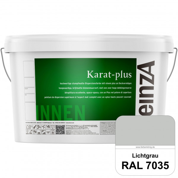 einzA Karat-plus (RAL 7035 Lichtgrau) Innenwandfarbe mit herausragenden Produkteigenschaften