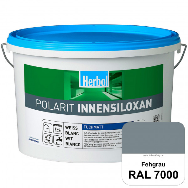 Polarit Innensiloxan (RAL 7000 Fehgrau) Die Mineralmatte mit Super-Flächenwirkung für streiflichtemp