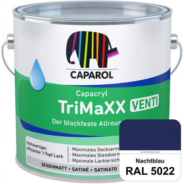 Capacryl TriMaXX Venti (RAL 5022 Nachtblau) Der blockfeste Allrounder für Fenster & Türen