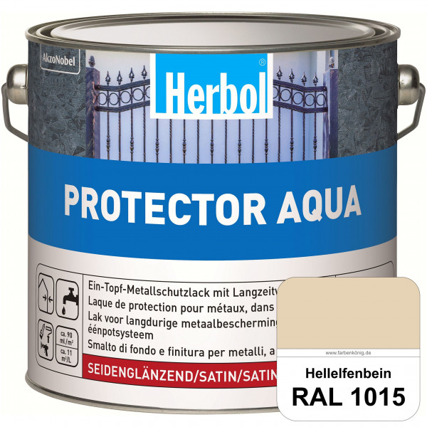 Protector Aqua (RAL 1015 Hellelfenbein) Lack für Eisen, Stahl und NE-Metalle (Innen&Außen)