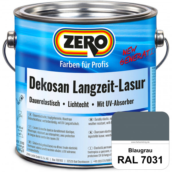 Dekosan Langzeit-Lasur (RAL 7031 Blaugrau)