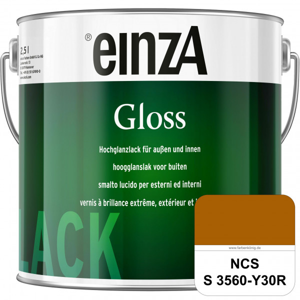 einzA Gloss (NCS S 3560-Y30R) Hochwertiger Alkydharzlack in Premium-Qualität, hochglänzend.