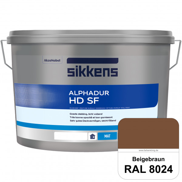 Alphadur HD SF (RAL 8024 Beigebraun) matte hochdeckende waschbeständige Innenwandfarbe
