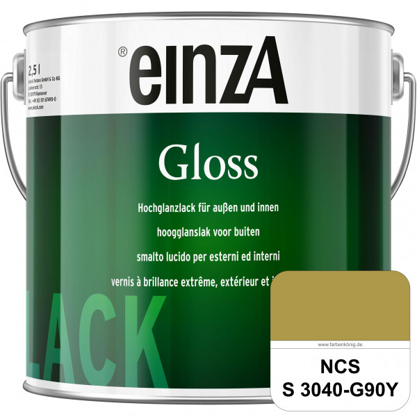 einzA Gloss (NCS S 3040-G90Y) Hochwertiger Alkydharzlack in Premium-Qualität, hochglänzend.