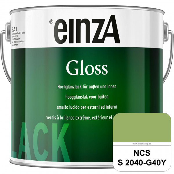 einzA Gloss (NCS S 2040-G40Y) Hochwertiger Alkydharzlack in Premium-Qualität, hochglänzend.