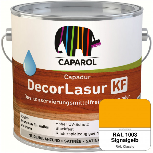 Caparol Capadur DecorLasur KF (RAL 1003 Signalgelb)