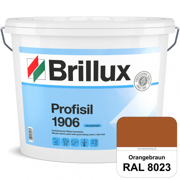 Profisil 1906 Silikat-Innenfarbe (RAL 8023 Orangebraun) stumpfmatte Innenfarbe für Allergiker nach D