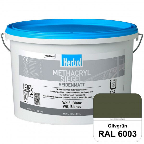Methacryl Siegel (RAL 6003 Olivgrün) seidenmatte 1K-Beschichtung Böden (Innen & Außen)