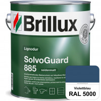 SolvoGuard 885 (RAL 5000 Violettblau) deckende oder lasierende seidenmatte Alkydharz-Holzfarbe für a