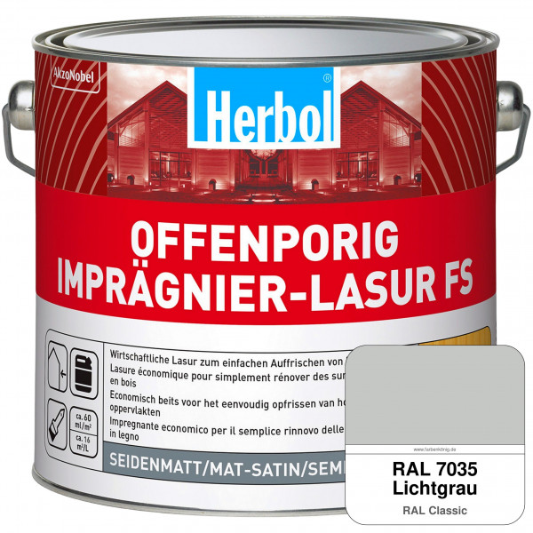 Offenporig Imprägnier-Lasur FS (RAL 7035 Lichtgrau)