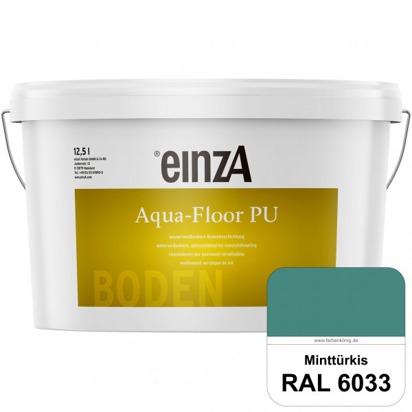 einzA Aqua-Floor PU (RAL 6033 Minttürkis) seidenglänzender Acryl-PU-Bodenbeschichtung