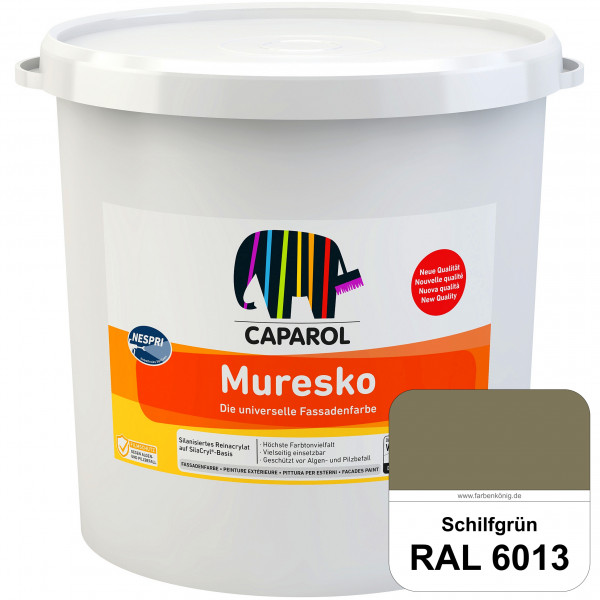 Muresko Nespri (R 30) (RAL 6013 Schilfgrün) Silanisierte Reinacrylat-Fassadenfarbe auf SilaCryl®-Bas