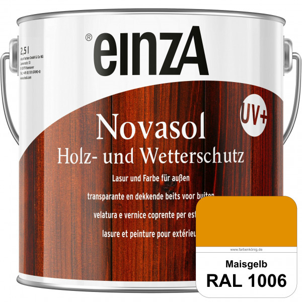 einzA Novasol HW Farbe (RAL 1006 Maisgelb) Deckender Wetterschutz für außen