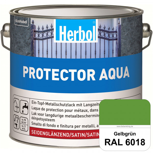 Protector Aqua (RAL 6018 Gelbgrün) Lack für Eisen, Stahl und NE-Metalle (Innen&Außen)
