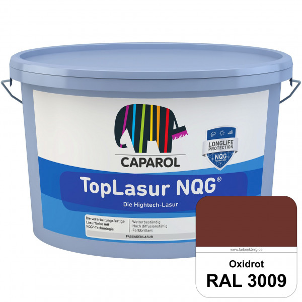 TopLasur NQG® (RAL 3009 Oxidrot) Verarbeitungsfertige Lasur auf Basis der Nano-Quarz-Gitter Technolo