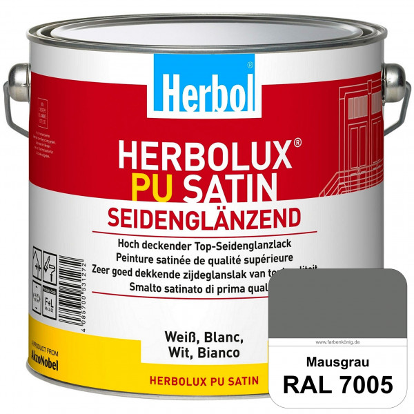 Herbolux PU Satin (RAL 7005 Mausgrau) Top-PU-Seidenglanzlack (Innen & Außen)