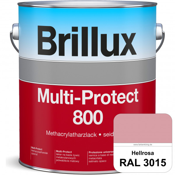 Multi-Protect 800 (RAL 3015 Hellrosa) seidenmatter, hoch wetterbeständiger Methacrylatharzlack, für