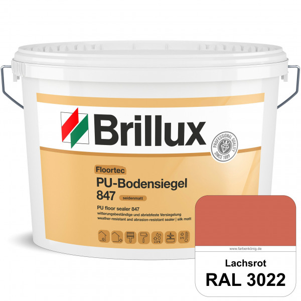 Floortec PU-Bodensiegel ELF 847 (RAL 3022 Lachsrot) seidenmatt, witterungsbeständig, außen & innen