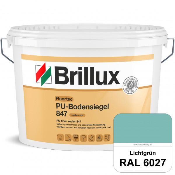 Floortec PU-Bodensiegel ELF 847 (RAL 6027 Lichtgrün) seidenmatt, witterungsbeständig, außen & innen