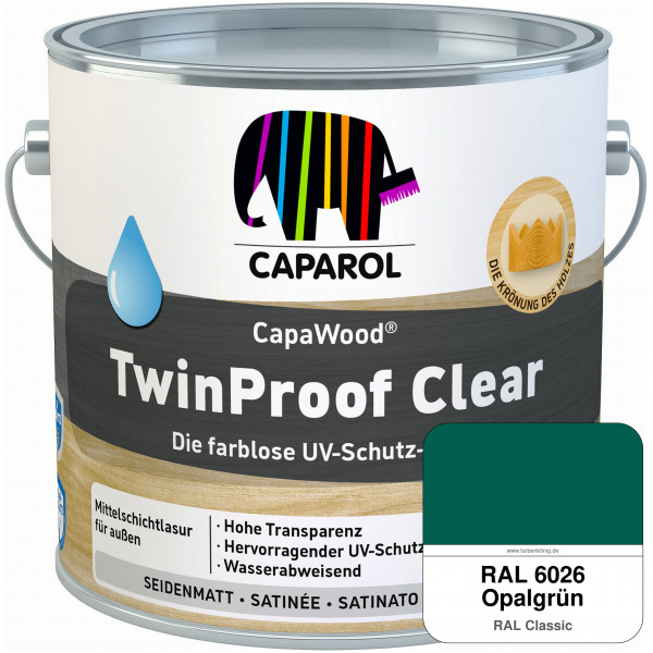 CapaWood® TwinProof Clear (RAL 6026 Opalgrün) - ersetzt Capadur TwinProof