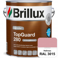 TopGuard 280 (RAL 3015 Hellrosa) wasserbasierte, wetterbeständige und seidenglänzende Hybridlasur (A