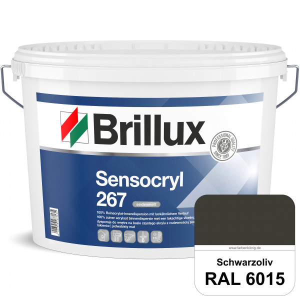 Sensocryl ELF 267 (RAL 6015 Schwarzoliv) seidenmatt hochwertige Reinacrylat-Innendispersion für Artz