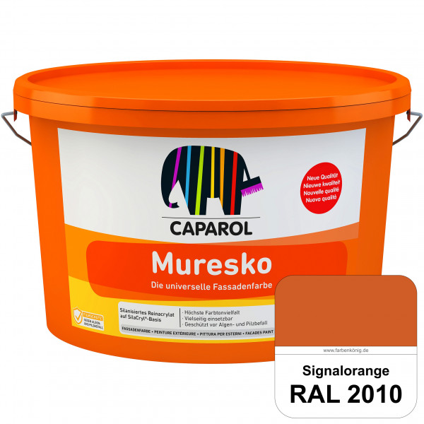 Muresko (RAL 2010 Signalorange) Silanisierte Reinacrylat-Fassadenfarbe auf SilaCryl®-Basis