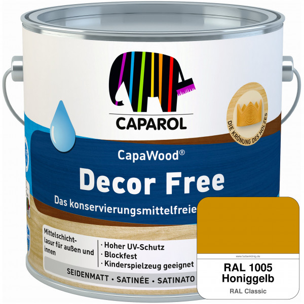 CapaWood® Decor Free (RAL 1005 Honiggelb) - ersetzt Capadur DecorLasur KF
