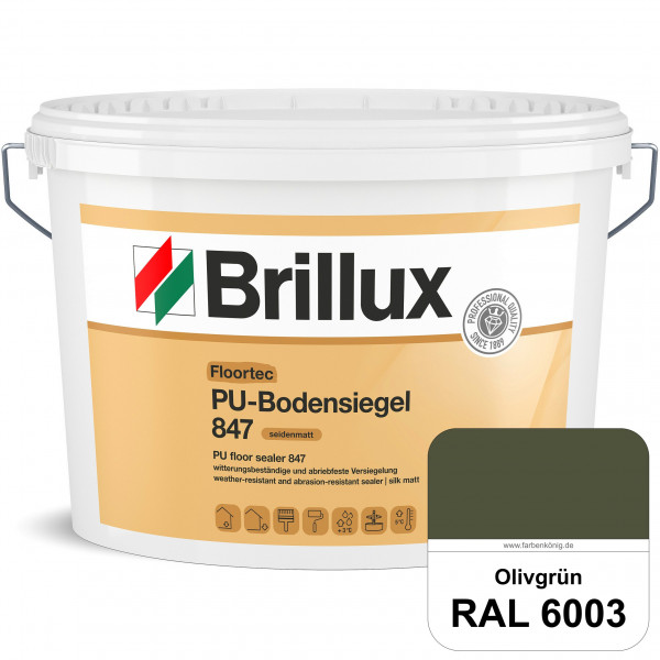 Floortec PU-Bodensiegel ELF 847 (RAL 6003 Olivgrün) seidenmatt, witterungsbeständig, außen & innen