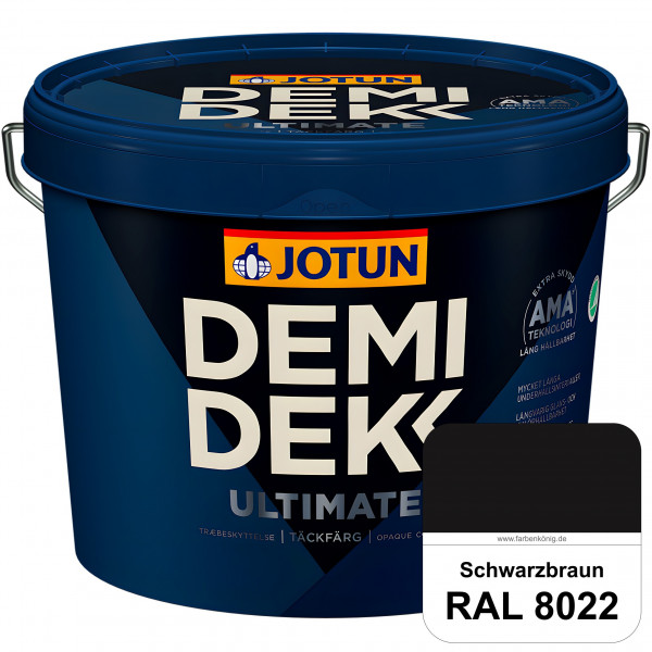 DEMIDEKK ULTIMATE Täckfärg - Deckende Holzfarbe (RAL 8022 Schwarzbraun)