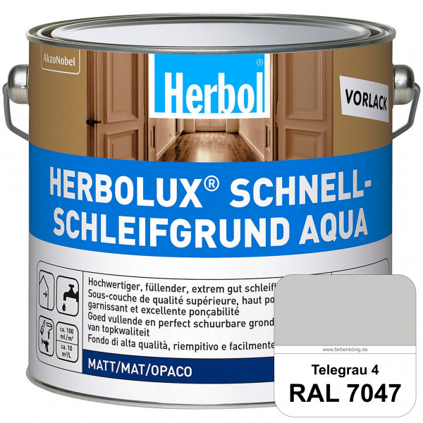 Schnellschleifgrund Aqua (RAL 7047 Telegrau 4) wasserverdünnbarer Vorlack mit hervorragender Schleif