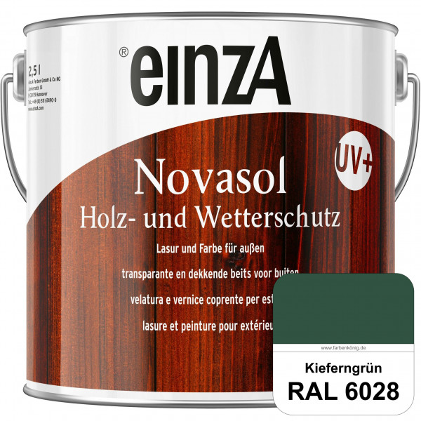 einzA Novasol HW Lasur (RAL 6028 Kieferngrün) Lasierender Wetterschutz für außen