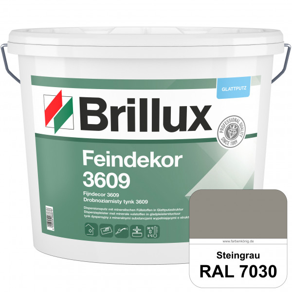 Feindekor ELF 3609 (RAL 7030 Steingrau) Glattputz nach DIN EN 15824 zur Erzielung dekorativer und st