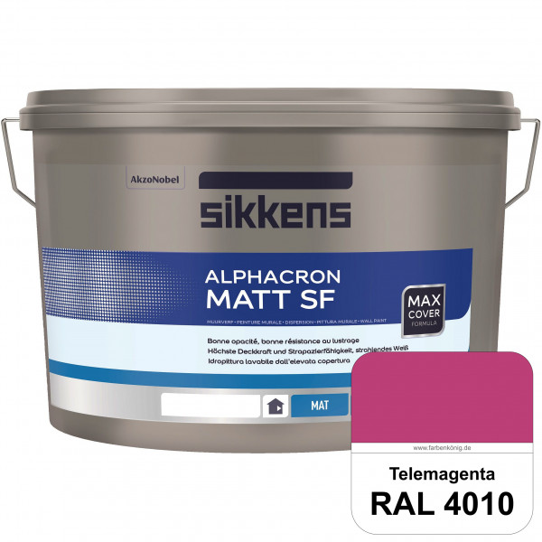 Alphacron Matt SF (RAL 4010 Telemagenta) stumpfmatte & hochwertige Premium-Wandfarbe (innen)