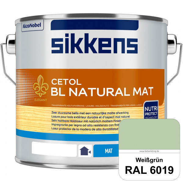 Cetol BL Natural Mat (RAL 6019 Weißgrün) Matte, wasserverdünnnbare Dünnschichtlasur