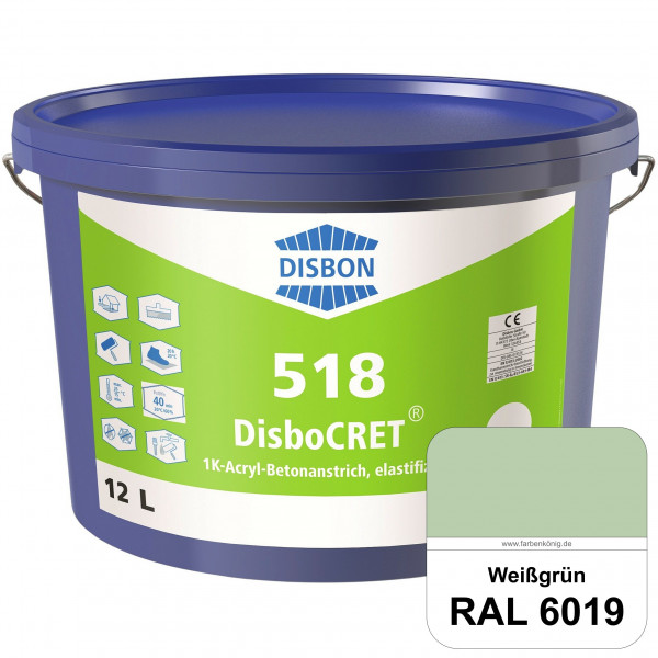 DisboCRET 518 1K-Acryl-Betonanstrich, elastifiziert (RAL 6019 Weißgrün) Tieftemperaturelastischer, r