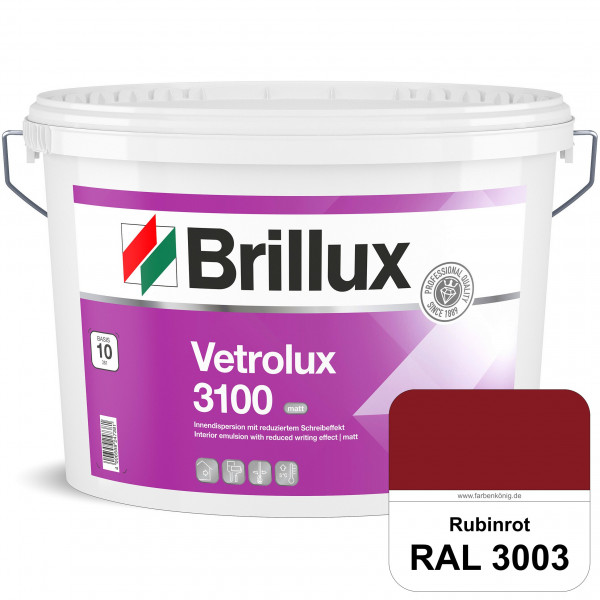 Vetrolux ELF 3100 (RAL 3003 Rubinrot) matte & gut zu reinigende Spezial-Innenfarbe
